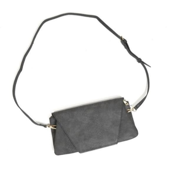 URBAN EXPRESSIONS Gray Envelope Crossbody Clutch - Picture 12 of 12
